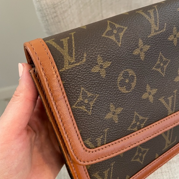 LOUIS VUITTON Pochette Dame GM Monogram Vintage Clutch Bag Like New! - Picture 11 of 16